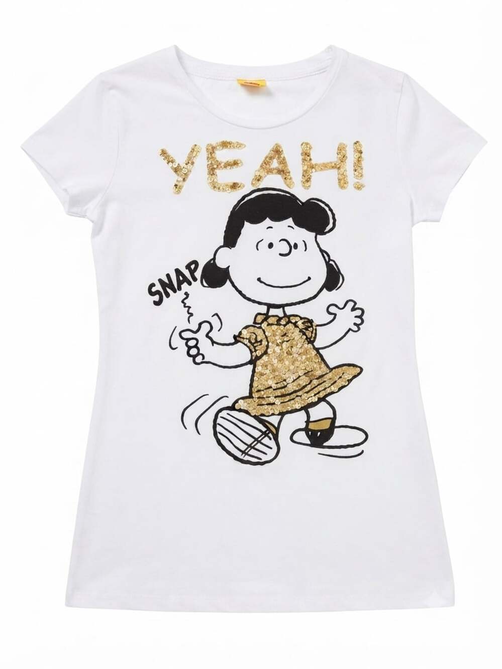 Peanuts Lucy Van Pelt Yeah! Sequin Graphic T-Shirt